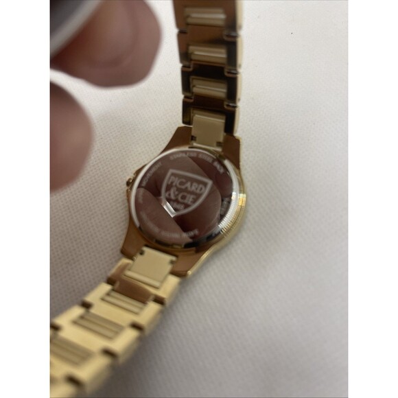 Picard & Cie 14131 Gold & Cheetah Band Watch W/ Gold Bezel - Picture 2 of 7